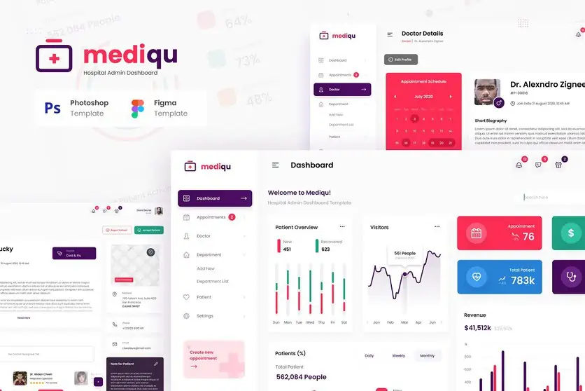 Mediqu Hospital Admin Dashboard