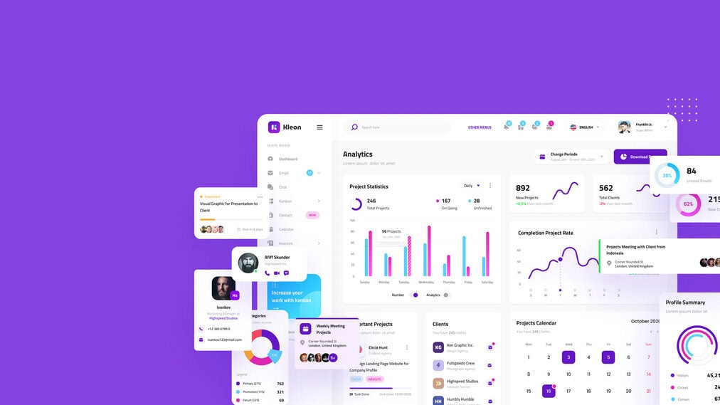 Kleon Admin Dashboard Template