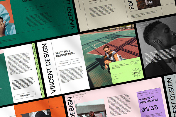 Vincent - Colorful Modern Bold Portfolio Presentation