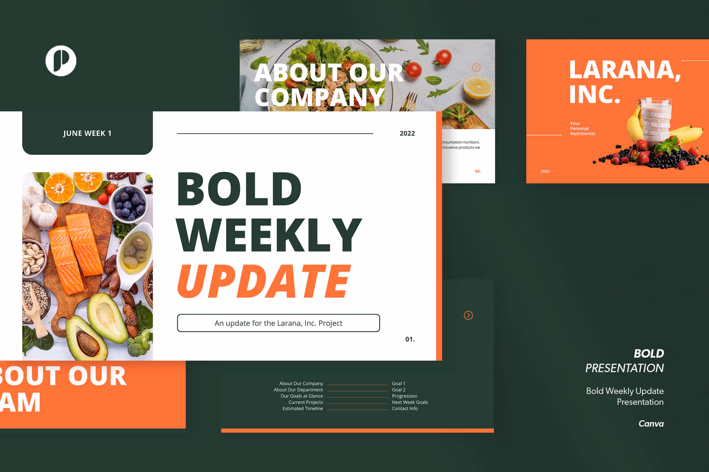 Culinary Business Weekly Update Presentation Template
