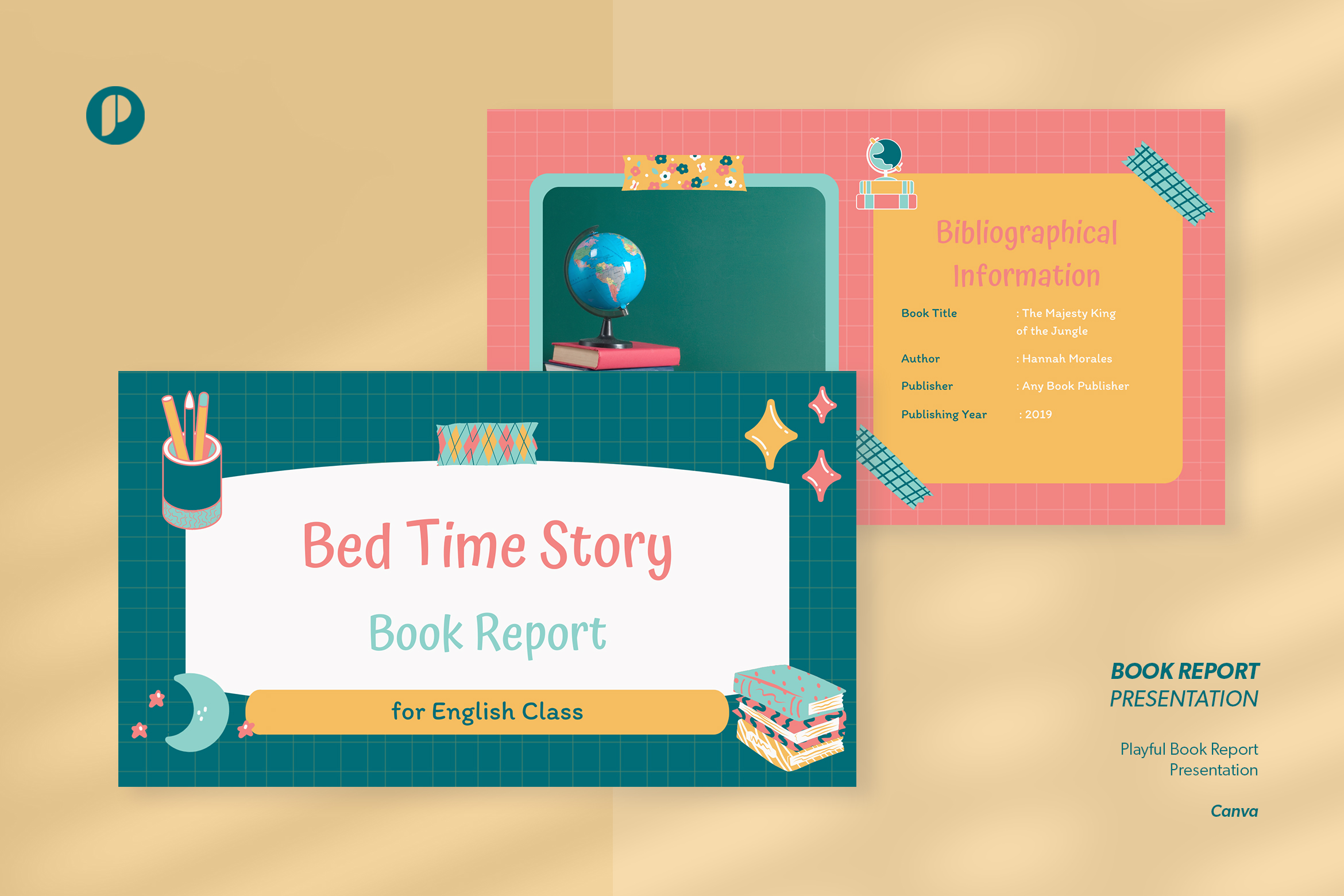Colorful Candy Playful Book Review Presentation Template
