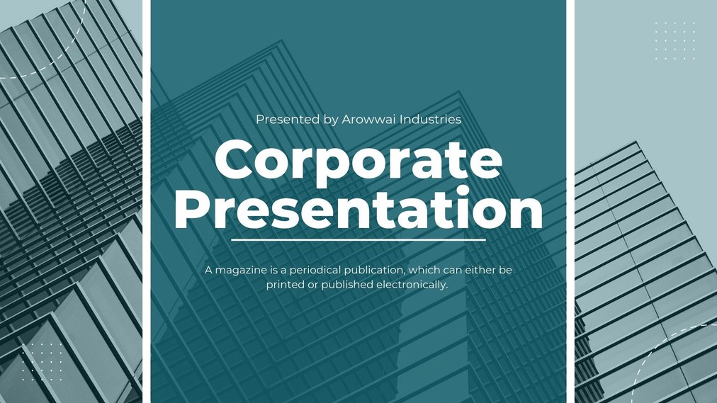 Blue Modern Corporate Presentation