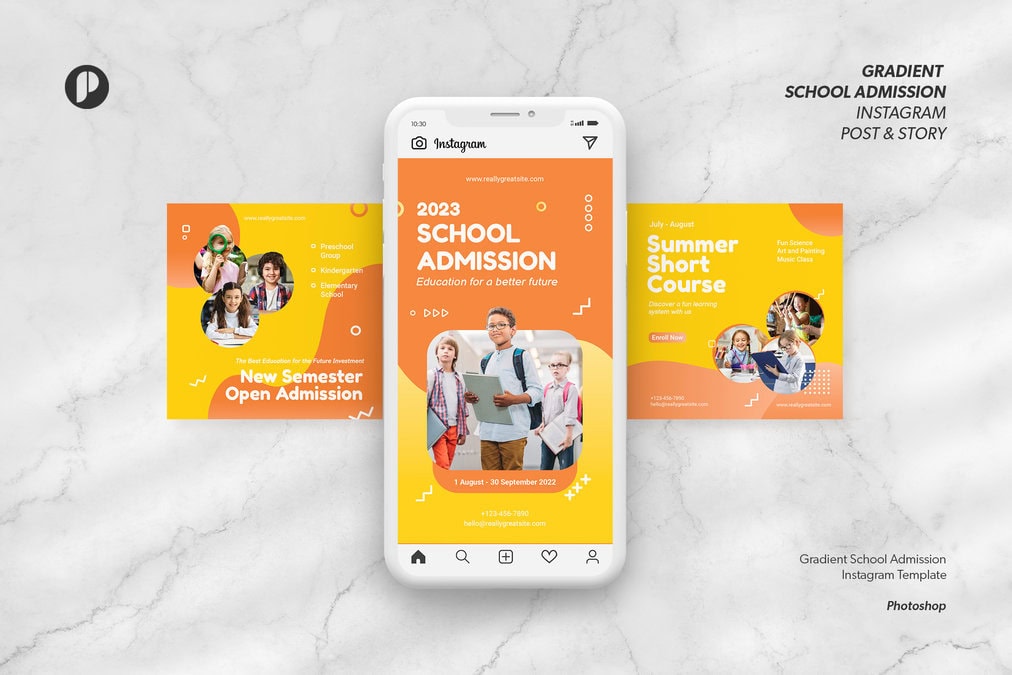 Education Instagram Template for School Admission