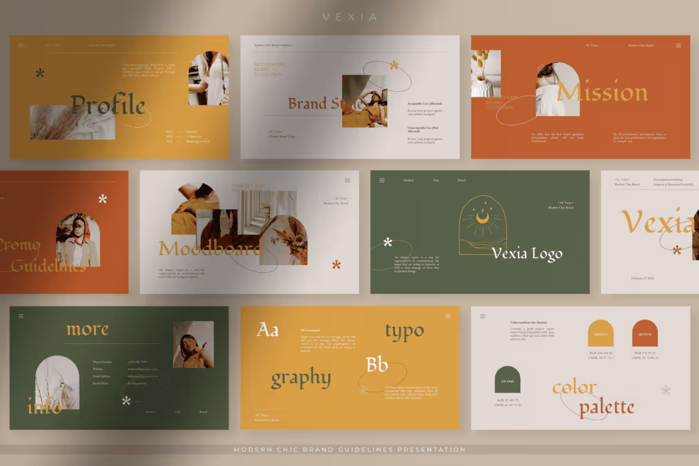 Vexia – Modern Chic Brand Guideline Presentation