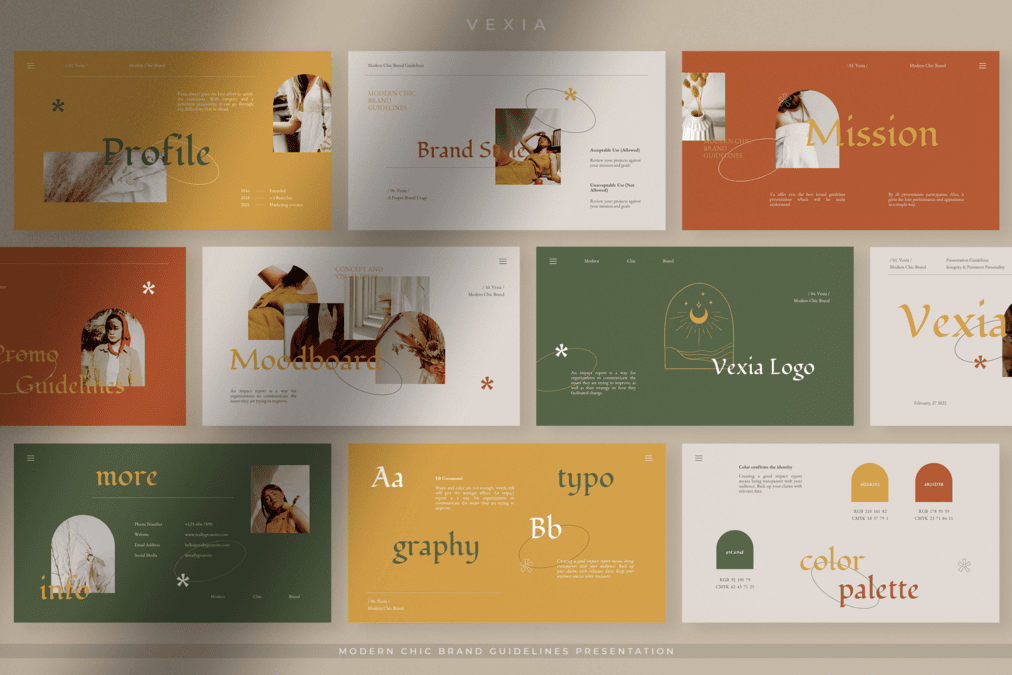 Vexia – Modern Chic Brand Guideline Presentation