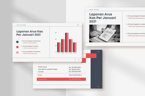 Ivory Charcoal Minimalist Professional Finance Presentation Template