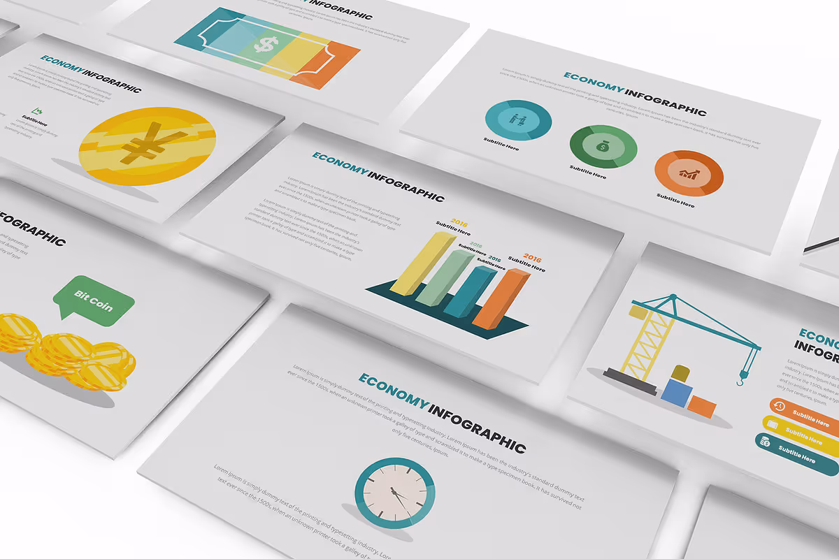 White Clean Economy and Financial Presentation Template