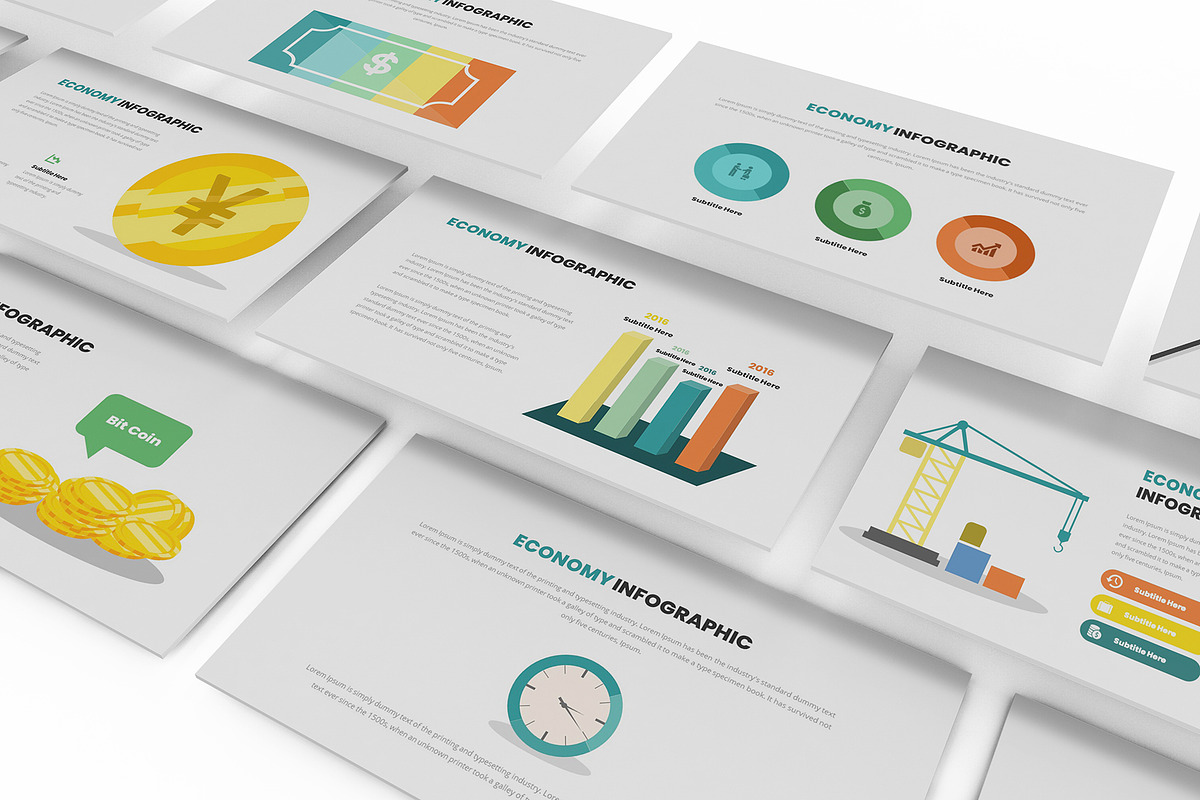 White Clean Economy and Financial Presentation Template