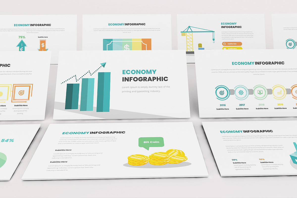 White Clean Economy and Financial Presentation Template