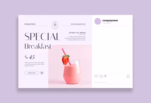 Soft Touch Dessert Shop Instagram Template