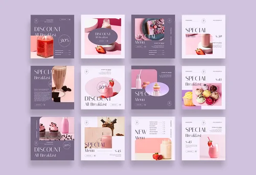 Soft Touch Dessert Shop Instagram Template
