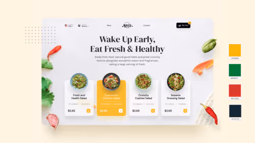 Color Combination for Healthy Restaurant