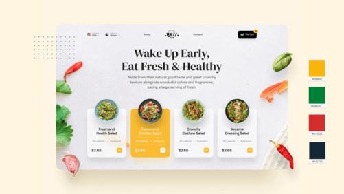 Color Combination for Healthy Restaurant