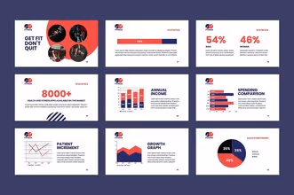 Fitness - The Red Blue Dynamic Fitness Presentation