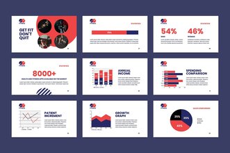 Fitness - The Red Blue Dynamic Fitness Presentation