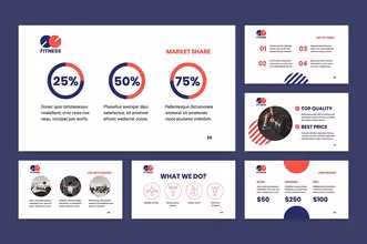 Fitness - The Red Blue Dynamic Fitness Presentation