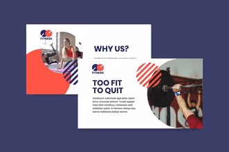 Fitness - The Red Blue Dynamic Fitness Presentation