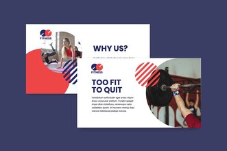 Fitness - The Red Blue Dynamic Fitness Presentation