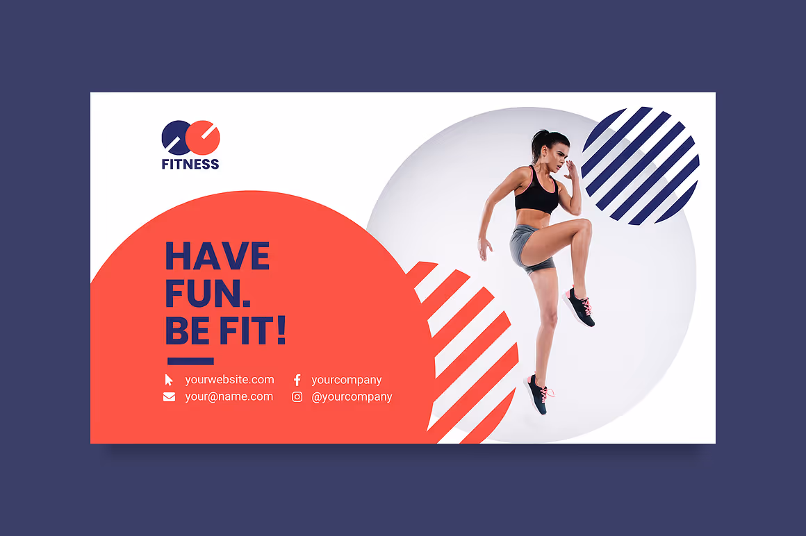 Fitness - The Red Blue Dynamic Fitness Presentation