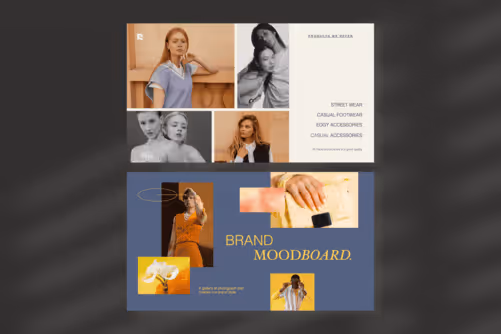 Sonica – Bold Urban Editorial Magazine Brand Guidelines Presentation with Orange Yellow Blue Steel and White colors