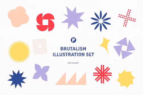 Abstract Shape Illustration for Bold Design Trend in 2023