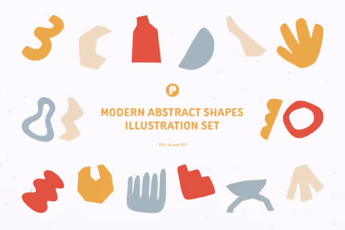 Abstract Shape Illustration for Bold Design Trend in 2023