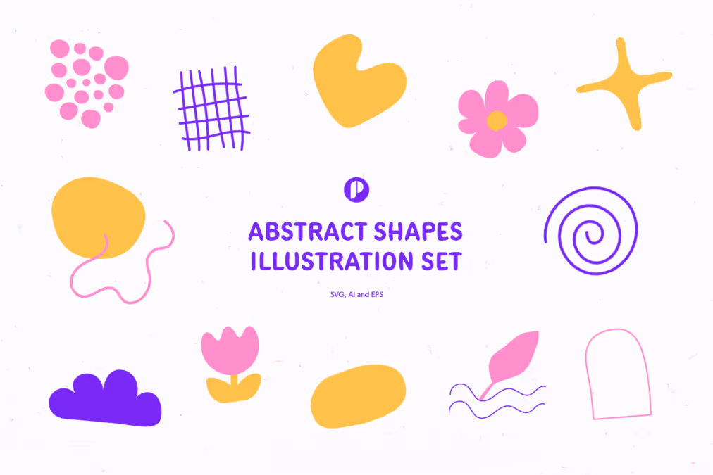 Abstract Shape Illustration for Bold Design Trend in 2023