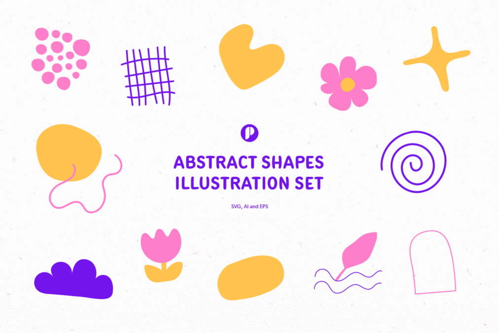 Abstract Shape Illustration for Bold Design Trend in 2023