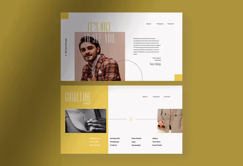 Xeiro, the White Citron Minimalist Modern Brand Guideline InDesign Presentation with Citron White and Black colors