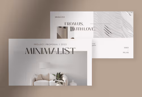 Minimalist Design with Accent Typography