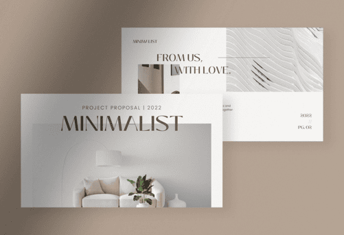 Minimalist Design with Accent Typography