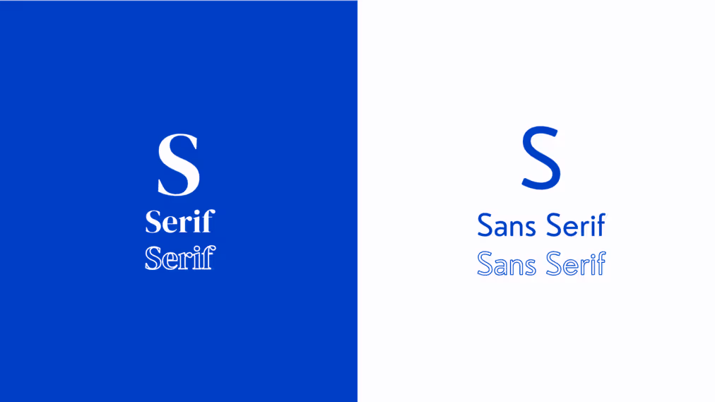Serif and Sans Serif