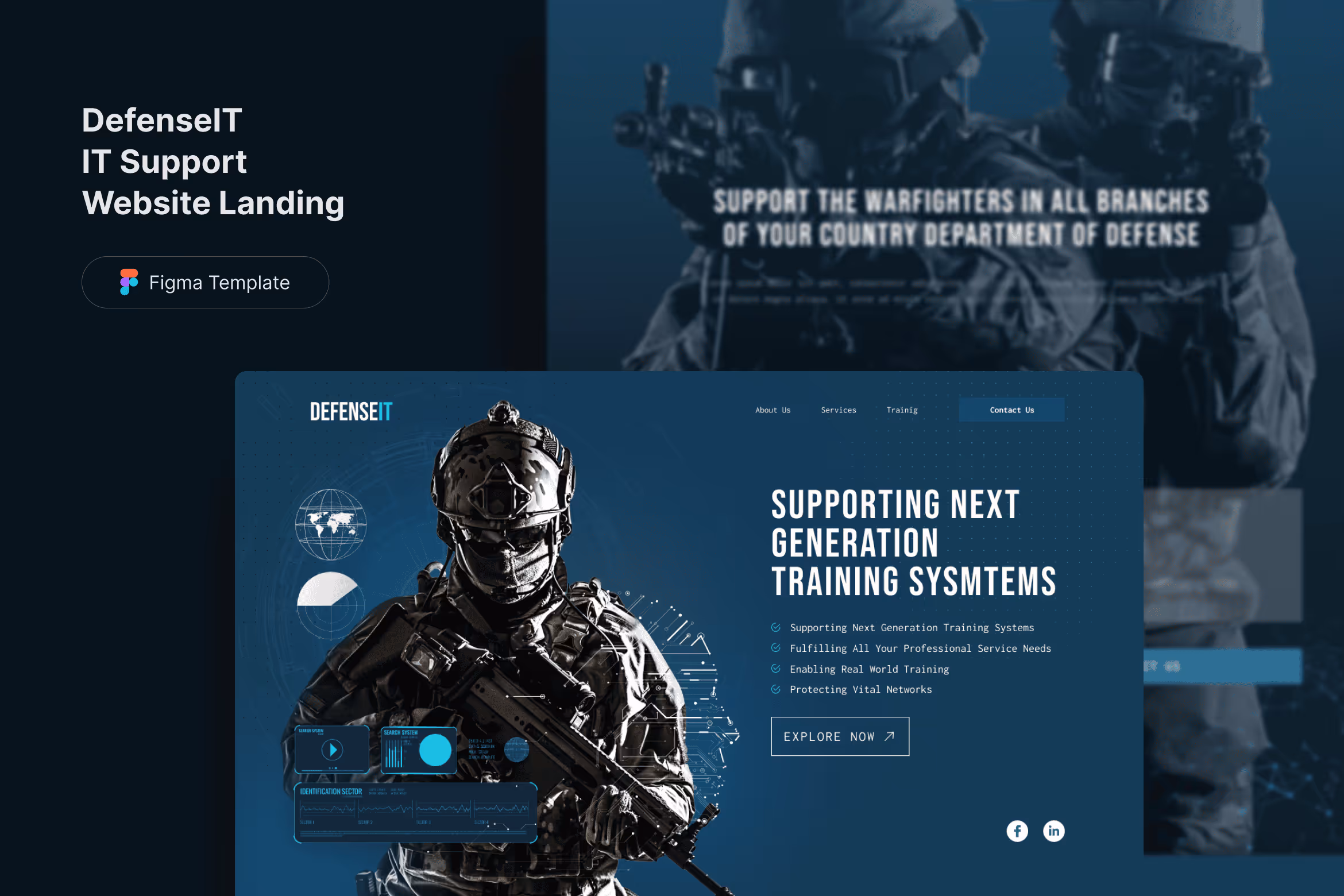 IT Support Website Landing UI