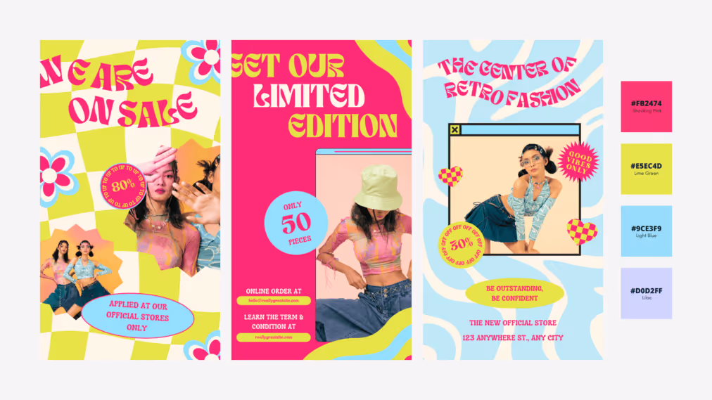 Neon Color Palette for Youthful Colors