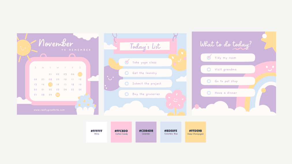 Pastel Hues for Youthful Color Palette