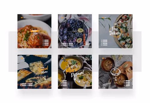 Restaurant Instagram Post and Story