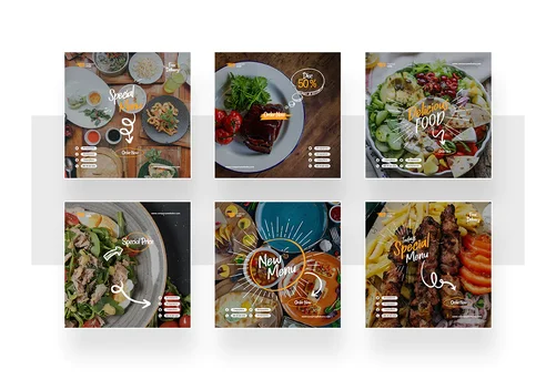 Restaurant Instagram Post and Story