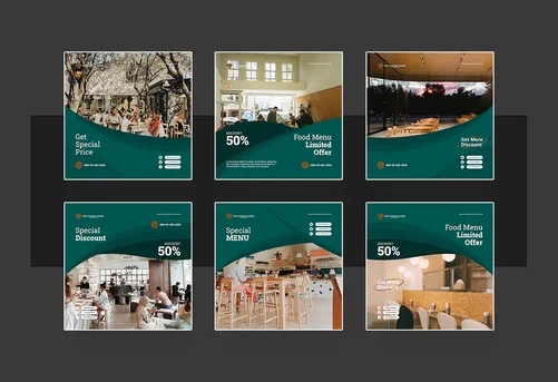 Restaurant Instagram Post and Story