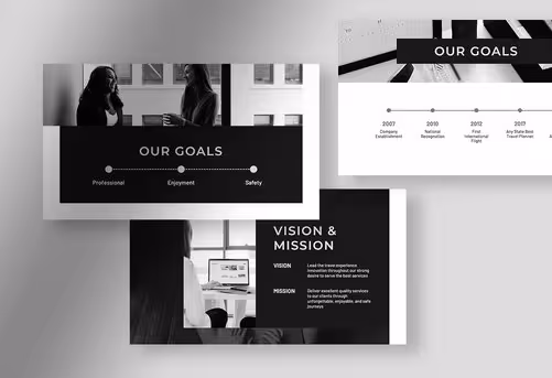 Xivory – Black Modern Minimalist Company Profile Presentation with White Grey and Black colors