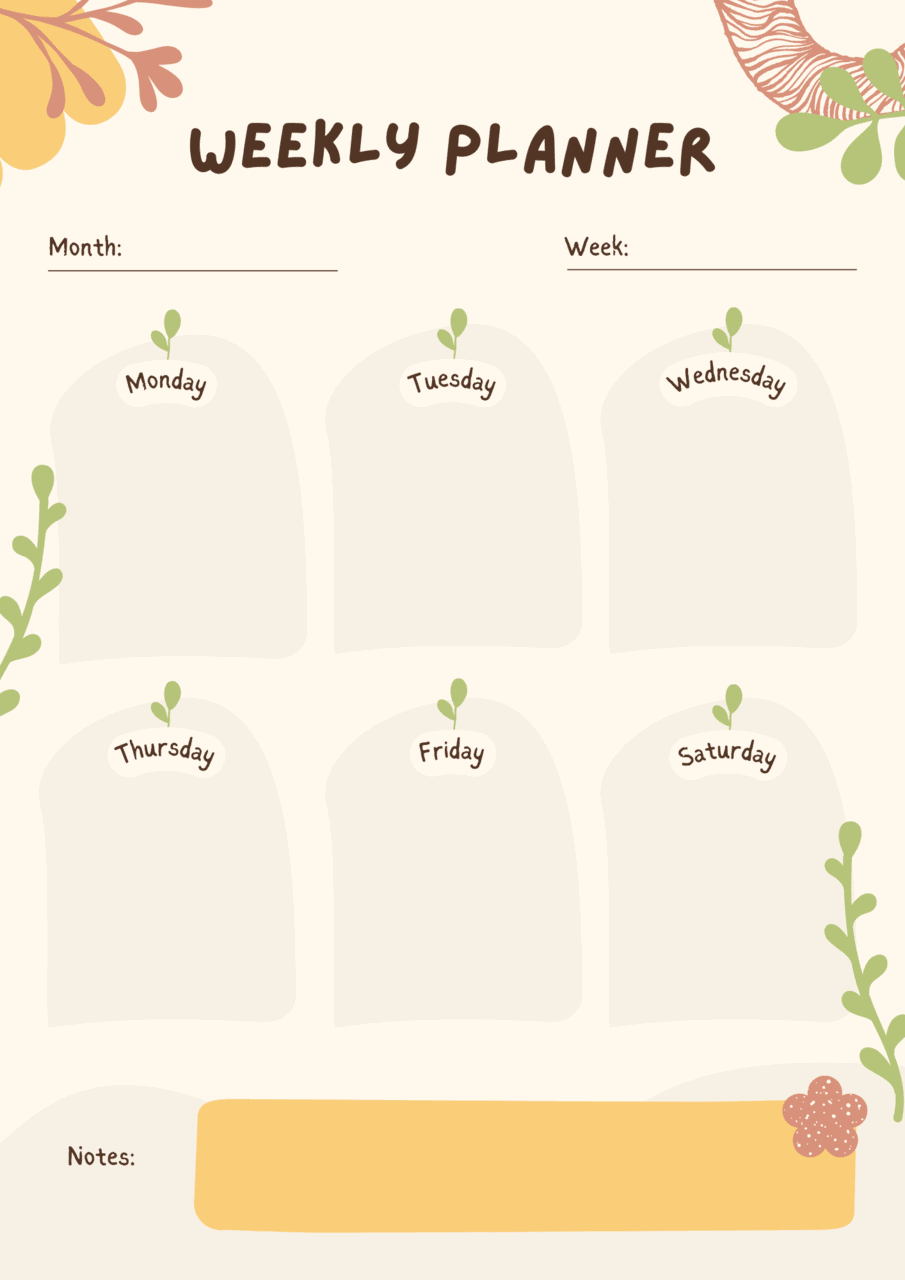 Weekly Planner Canva Template