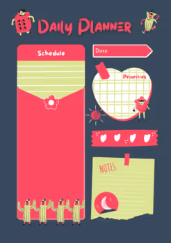 Bold Yet Cute Daily Planner