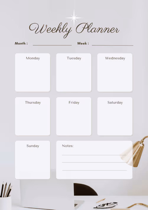 Elegant Weekly Planner