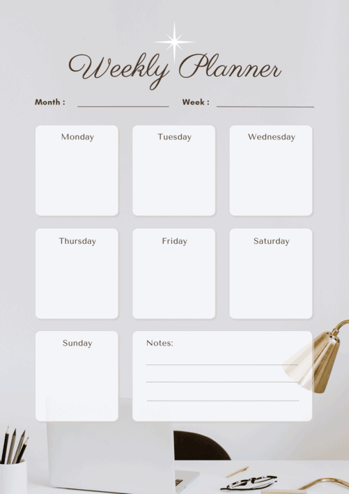 Elegant Weekly Planner