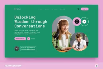 Podcast Hero UI Design