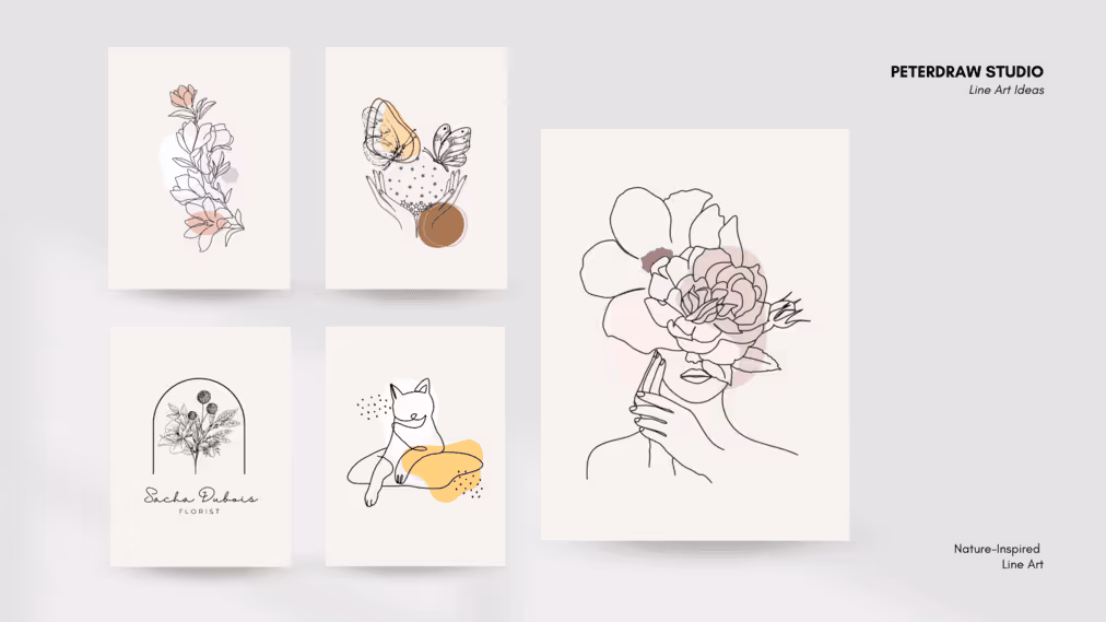 Nature-Inspired Line Art