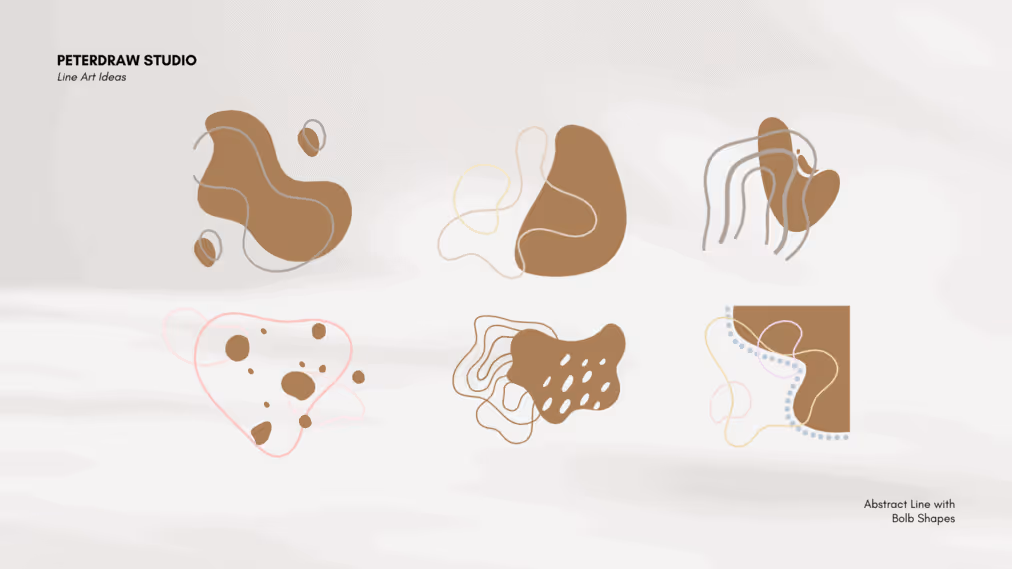 Abstract Line Art with Blob Shapes