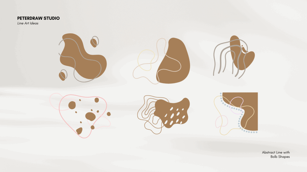 Abstract Line Art with Blob Shapes