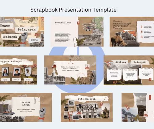 Scrapbook Presentation Template for History Lessons