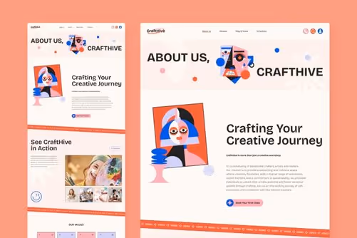 A creative and experimental CraftHive, for creative workshop website
