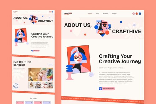 A creative and experimental CraftHive, for creative workshop website